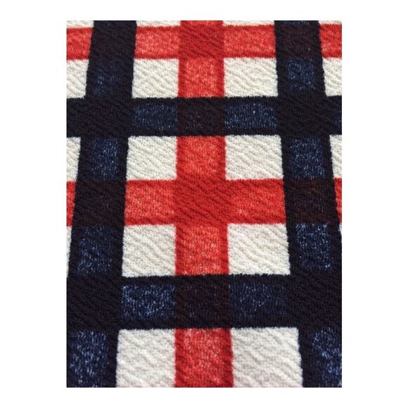 LuLaRoe womens small White NAVY Blue RED PLAID Check CASSIE Pencil Skirt - Picture 3 of 6